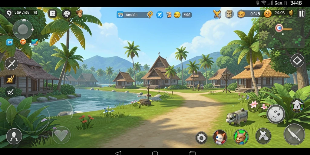 Screenshot gameplay dari 3446 dengan suasana santai dan menghibur.