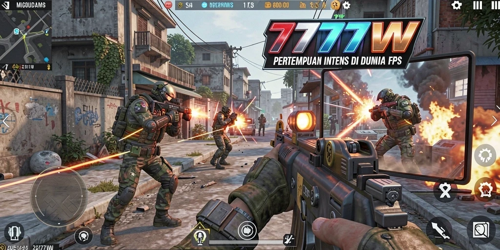 Gambaran gameplay mendebarkan di 7777W dengan pertempuran yang intens.