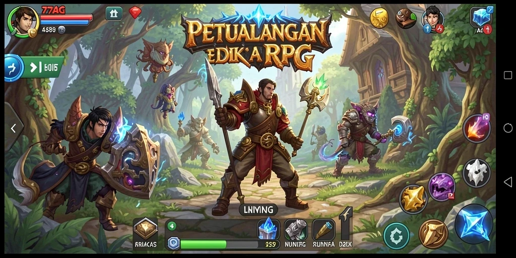 Screenshot gameplay 77AG dengan pertarungan seru dan grafis menakjubkan.