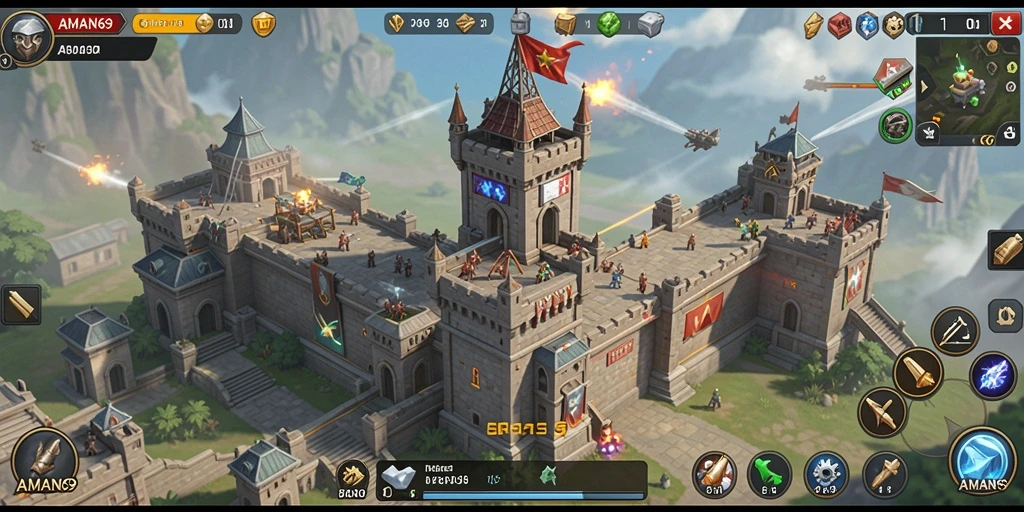 Gameplay seru AMAN69 di dunia Tower Defense.