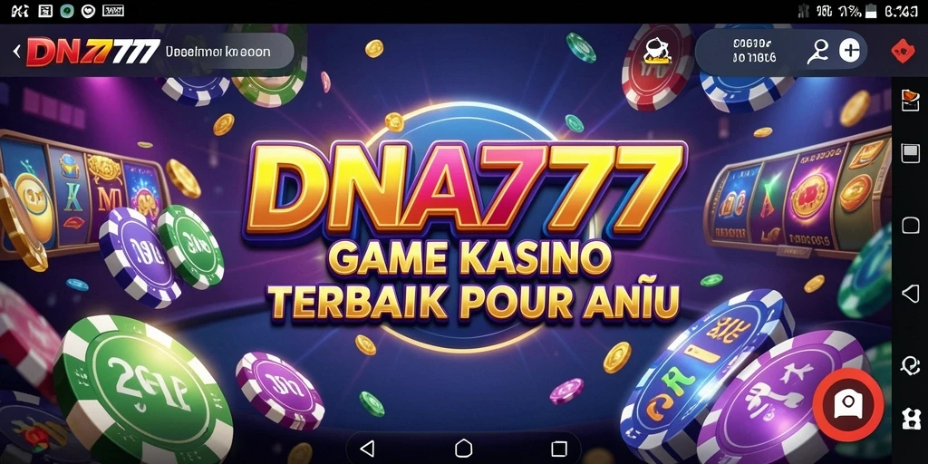 Screenshot utama DNA777 menampilkan gameplay Kasino yang seru.