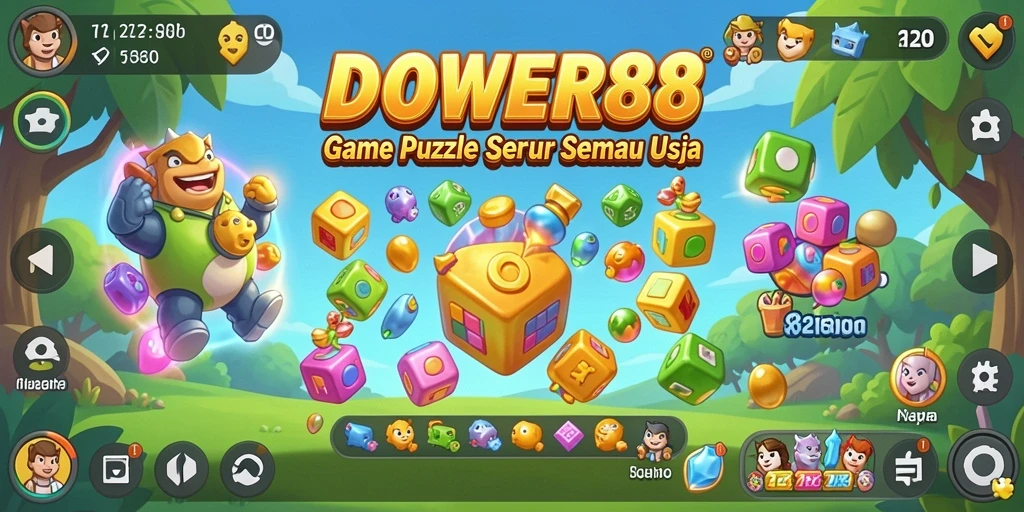 Tampilan gameplay menarik dari DOWER88 dalam menyelesaikan puzzle.