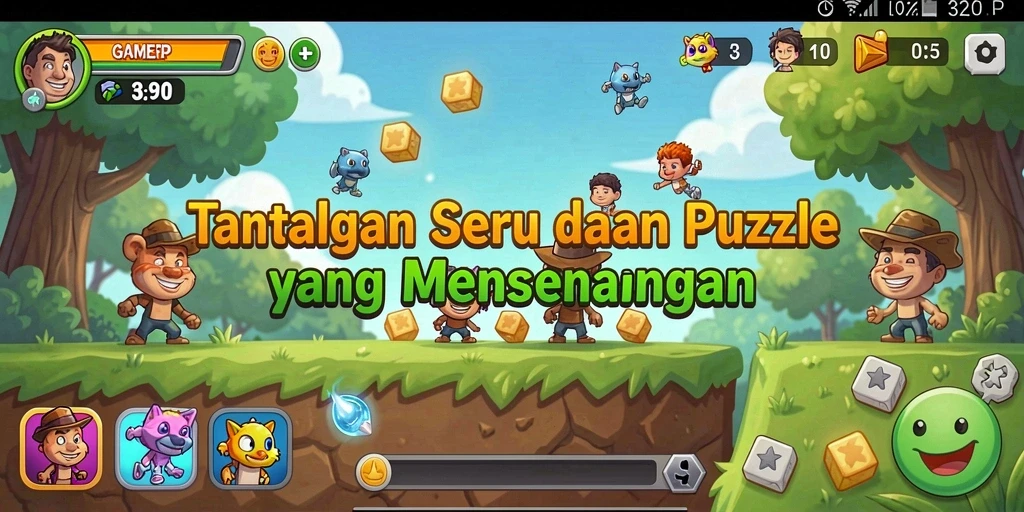 Gameplay puzzle yang menantang dan menghibur.