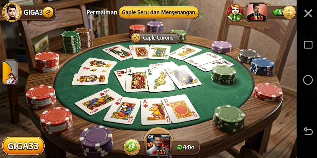 Tampilan gameplay GIGA33 dengan suasana seru dan interaksi pemain.