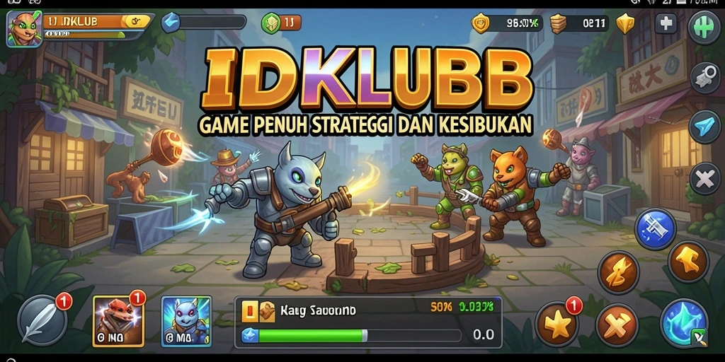Tampilan menarik dari gameplay IDKLUB saat pemain mengelola klub.