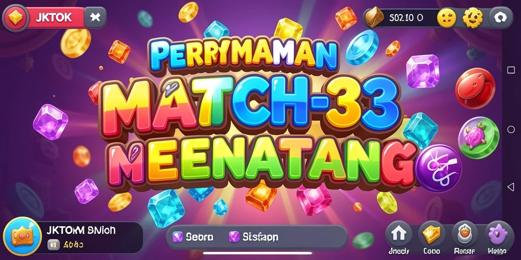 Screenshot utama JKTOK menampilkan gameplay seru Match-3.