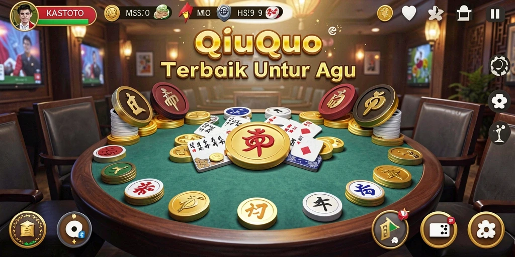 Tangkapan layar utama KASTOTO menampilkan gameplay QiuQiu yang menarik.