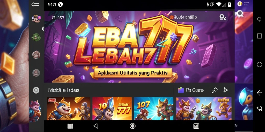 Tampilan antarmuka utama LEBAH777 dengan fitur utilitas yang lengkap.