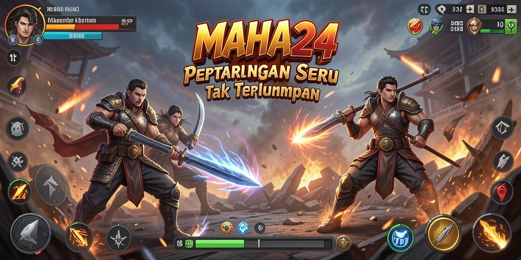 Gameplay seru di MAHA24 menampilkan pertarungan dinamis antar karakter.