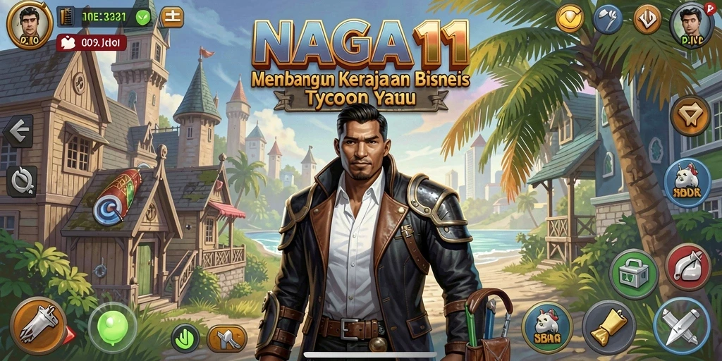 Screenshot utama NAGA11 menampilkan tampilan gameplay Tycoon yang menantang.