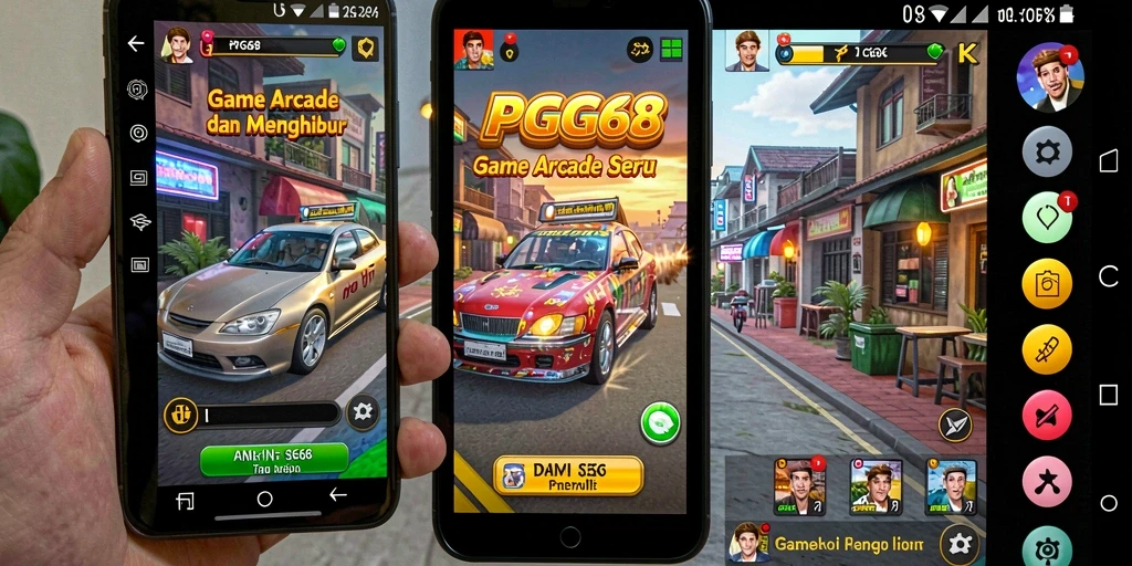 Tampilan gameplay seru dari PGG68 dengan aksi Arcade yang mendebarkan.