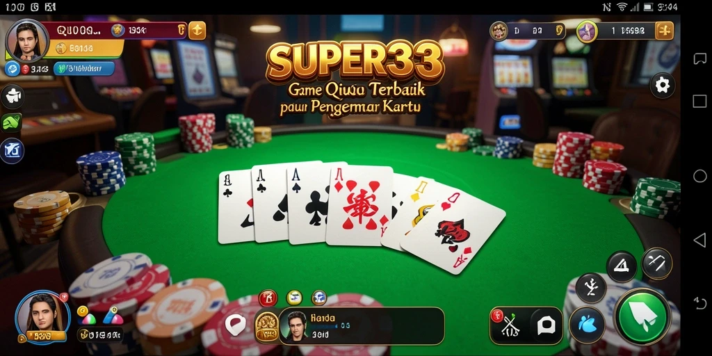 Tampilan menarik dari gameplay QiuQiu di SUPER33.