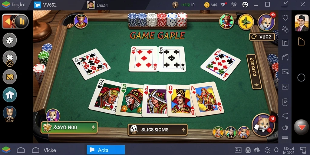 Tampilan gameplay seru dalam permainan Gaple VV62.