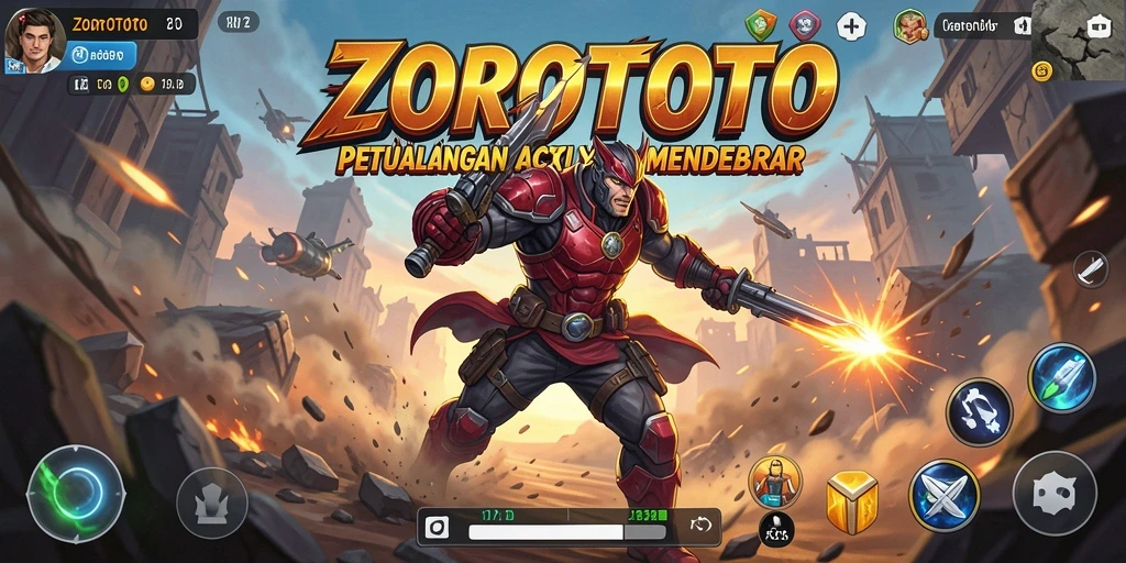 Gameplay ZOROTOTO yang penuh aksi dan tantangan.