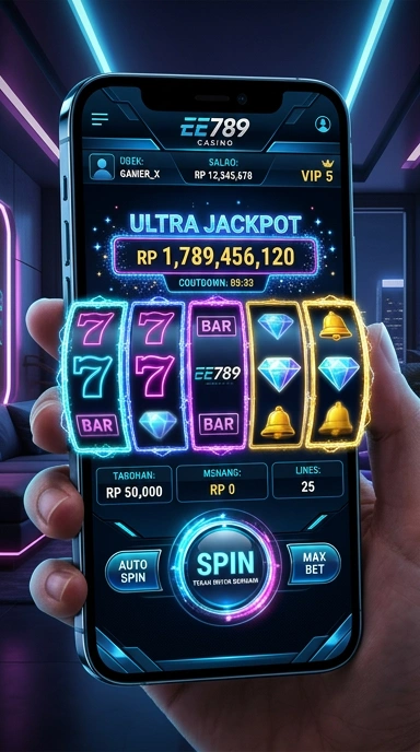Screenshot aplikasi di 'ee789' menampilkan antarmuka yang bersih dan menarik.